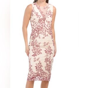 Dress The Population Anika Sleeveless Floral Midi NWT size Small